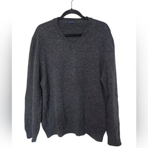 Club Room 100% Lambs Wool Charcoal Knit Sweater Size XL